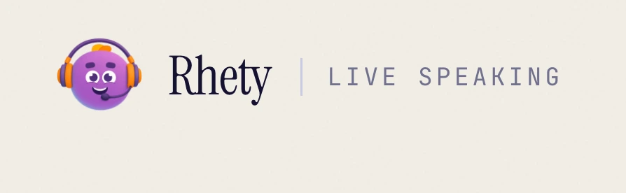 Rhety Live Speaking image